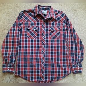 Men's Large Wrangler Plaid Shirt
